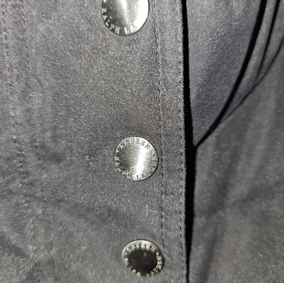 Black Or Purple Reversible Puffer Vest  Lauren By Ralph Lauren - Picture 5 of 9